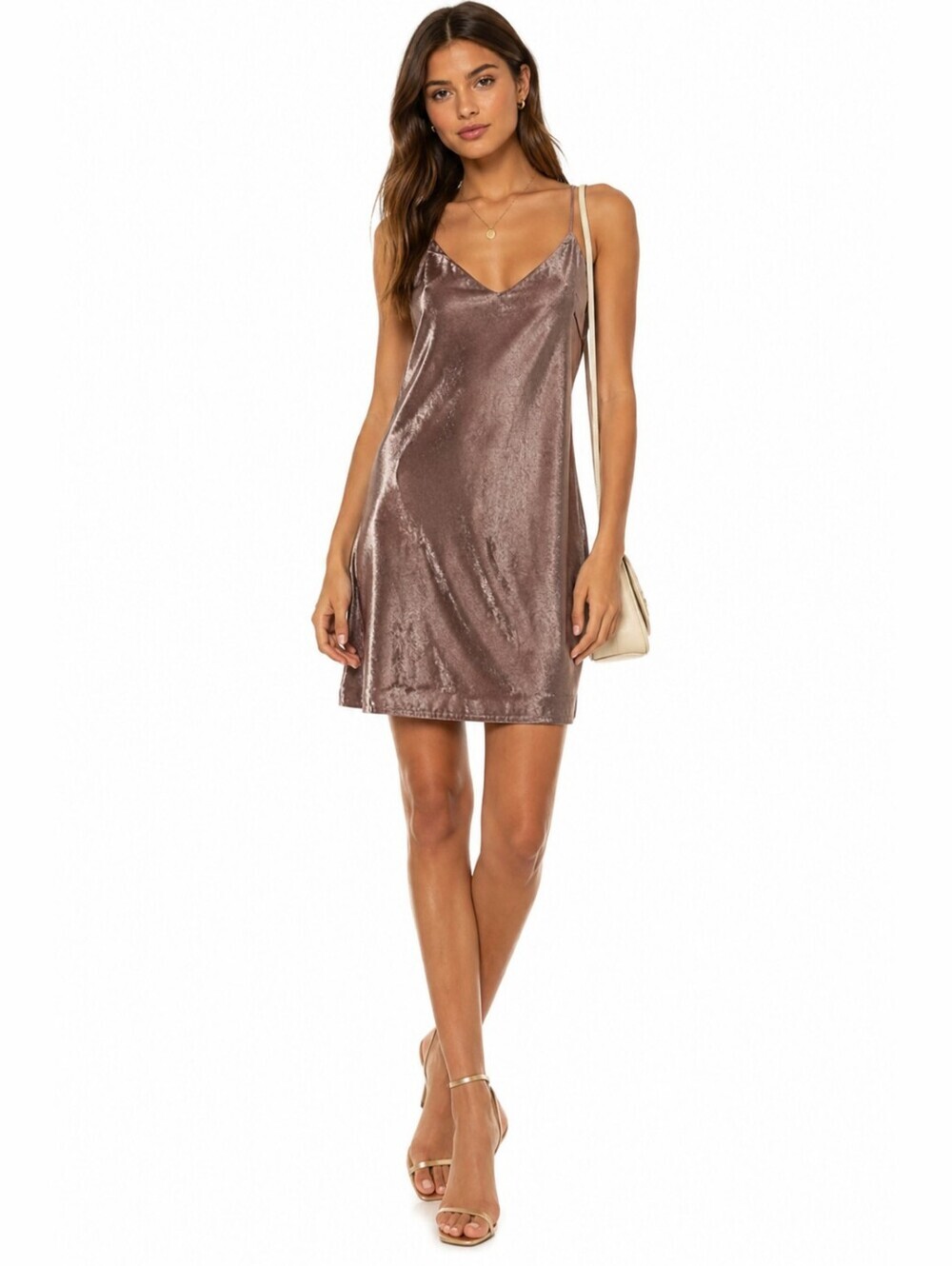 Women's Topshop Pink Velvet Mini Dress Size US 2
